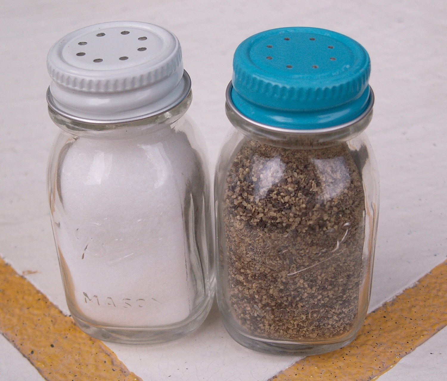 Pass The Salt And Pepper Please Mason Ball Jar by AVintageVice