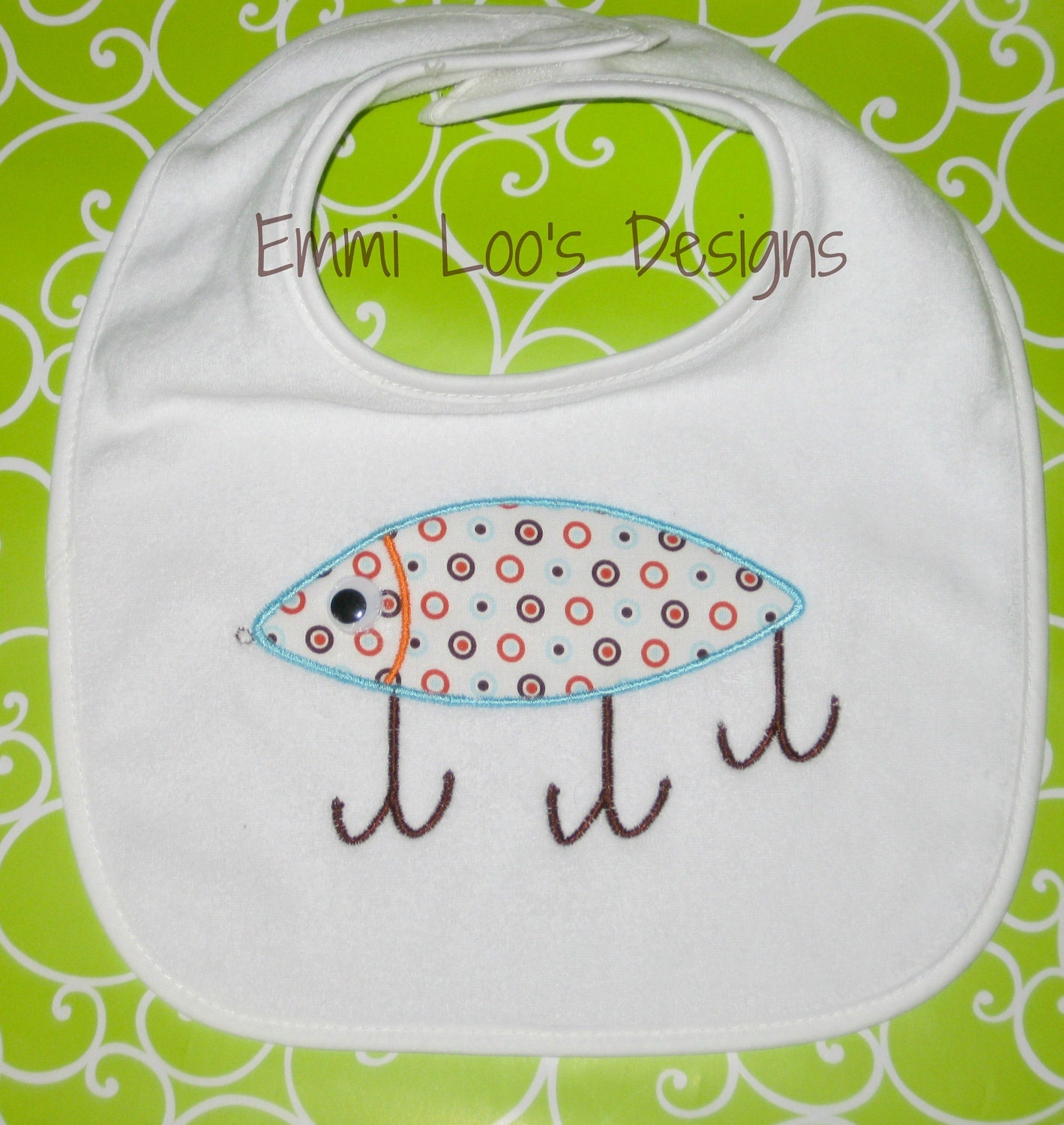 Fishing Lure Baby Bib - Perfect Baby Shower Gift