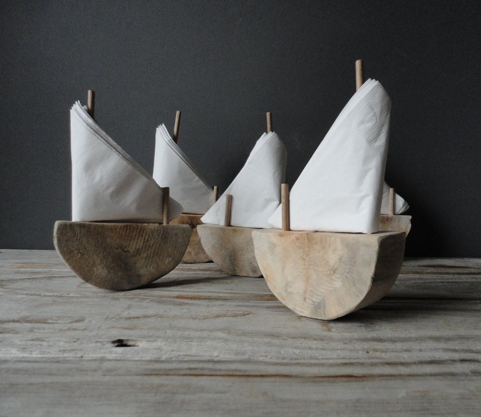 Driftwood Sailboat Napkin Holder. Ecofriendly.