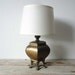 Footed Bronze Table Lamp