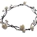 Boho Floral Crown Circlet Hair Vine with ivory flowers roses - Beach Pagan Wedding