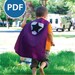Sale - NEW and IMPROVED Superhero Cape PDF Sewing Pattern sz 2/3-6/7