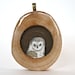 Brown and Grey Owl Necklace- Hand painted unique reclaimed wood necklace