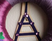 Ready to SHIP -   Eiffel Tower Handmade 12 inch Wreath by HotGlueHangover