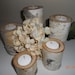15 Birch bark log Candle holders tea lights 3 sets of 5