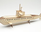 Laser Cut Puzzle Model - Submarine