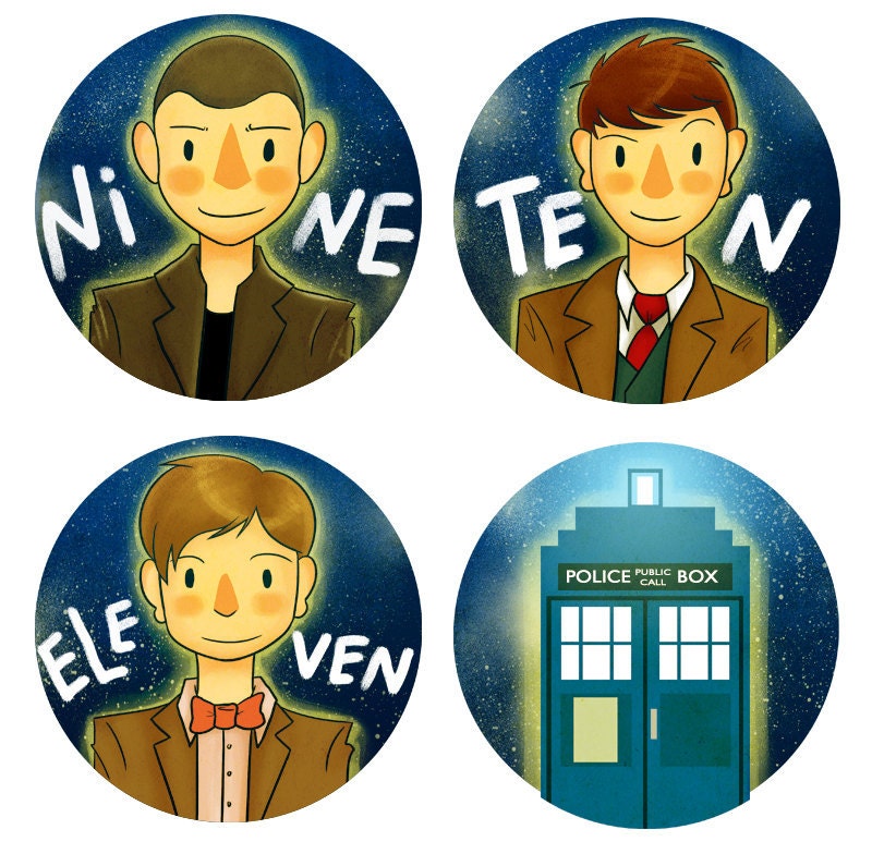 Doctor Who Pins (Set of four)