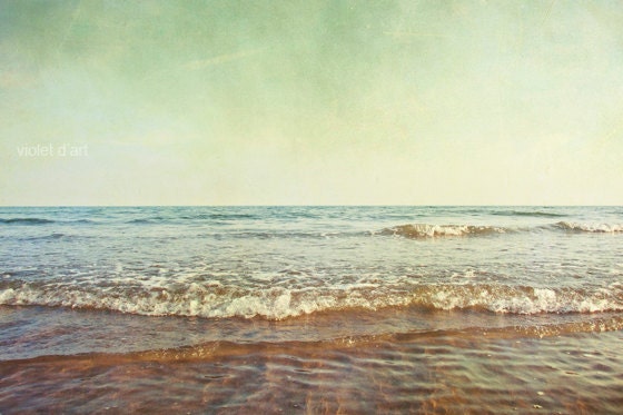 25% Off SALE Ocean Photograph 16x24 large wall art decor fine art print sunset waves, beach photo peaceful landscape
