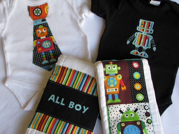 Business Robot Baby Boy Gift Set