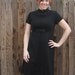 60s Asian style black cocktail dress by Ayres Unlimited. LBD Size medium or large 6-8-10, stretchy fabric