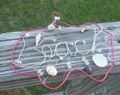 Wire Sculpture Beach Sign