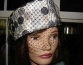 Free Hat Box Vintage Hat Must Love Polka Dots Incredible Vintage Jackie O Polka Dot Pillbox Hat and Veil Iconic 60's