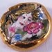 Vintage "Pamela" Woman's Face Brooch Clay & 24K Gold Trim