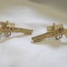 Gold Dueling Pistol Cuff Links - England - Vintage