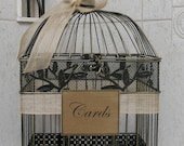 Card Box Wedding Card Holder / Birdcage Card Holder  Burlap Wedding / Rustic Wedding Decor
