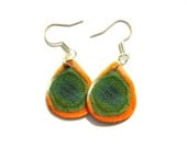 Faux Imperial Jasper Mineral Shrink Plastic Earrings