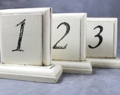 Wedding Table Numbers Rustic Set of 6 MADE TO ORDER