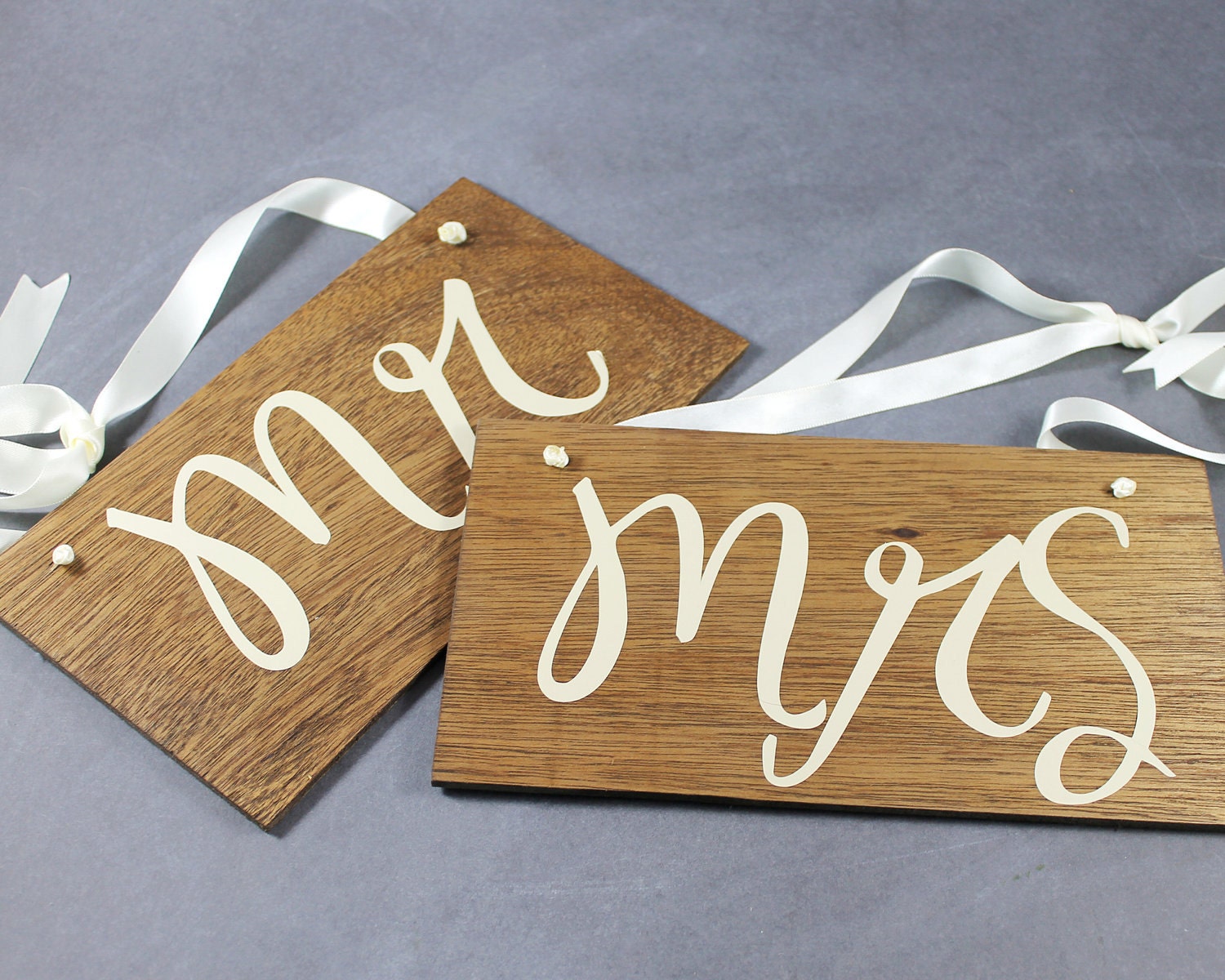 Mr and Mrs Chair Signs for Wedding Decor - EventDesignShop