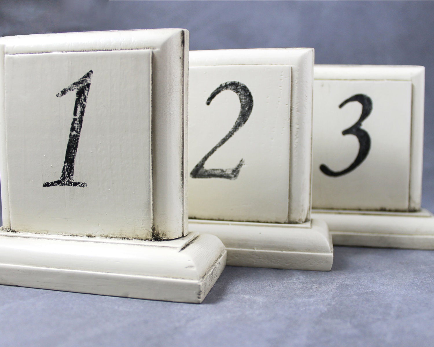 Wedding Table Numbers Rustic Set of 6 MADE TO ORDER