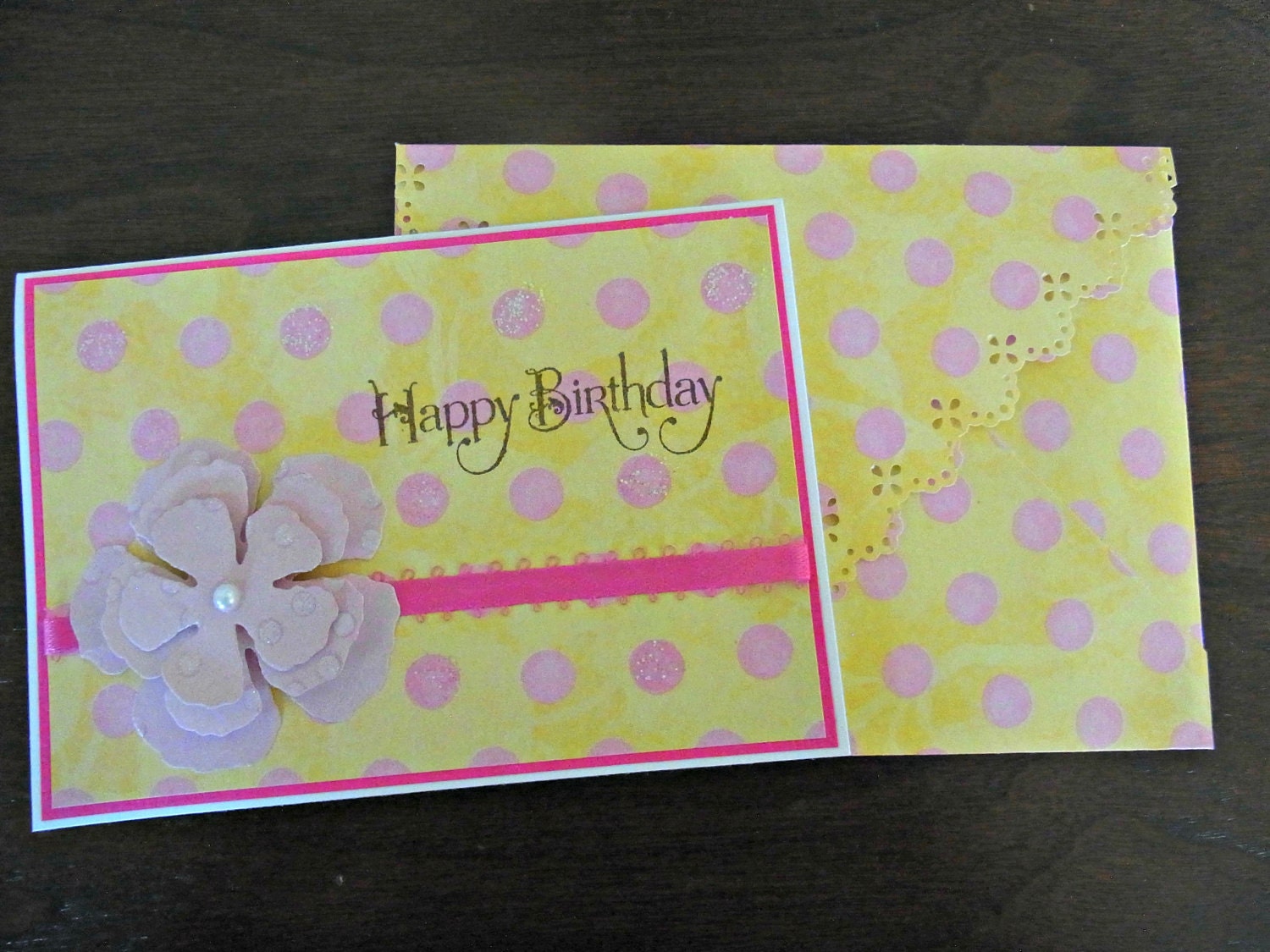 Happy Birthday Card and Envelope
