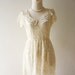 Fairy Dress- Cream Color - Classic Short Fringe Sleeve Princess Lace Dress- Fit S-M-