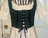Renaissance Costume Chemise With Short Sleeves & Full Corset Made For Lael's Uptown Vintage