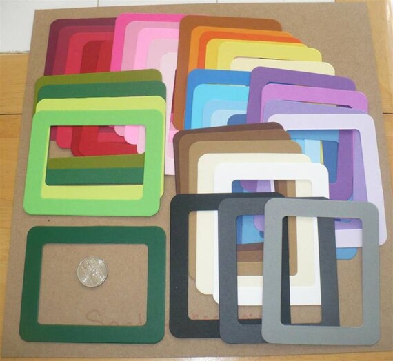 38 pc Rainbow Frames Die Cuts Cardstock by sandylynnbscrapping
