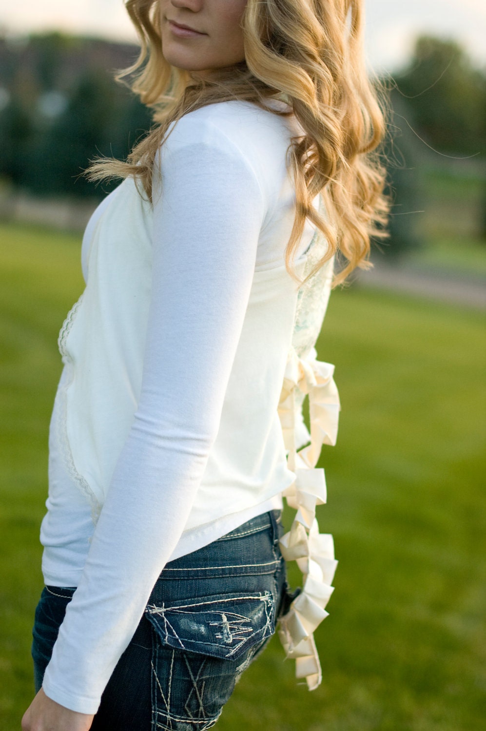 Ivory Lace Vest