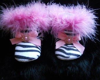 Items similar to Red and white baby girl boots handcrafted with white