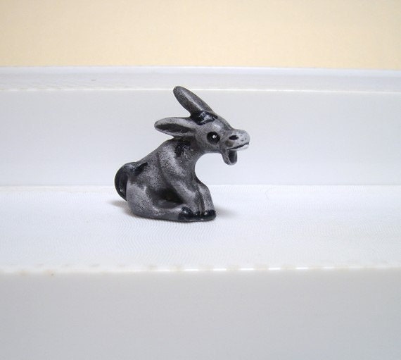 ceramic miniature burro