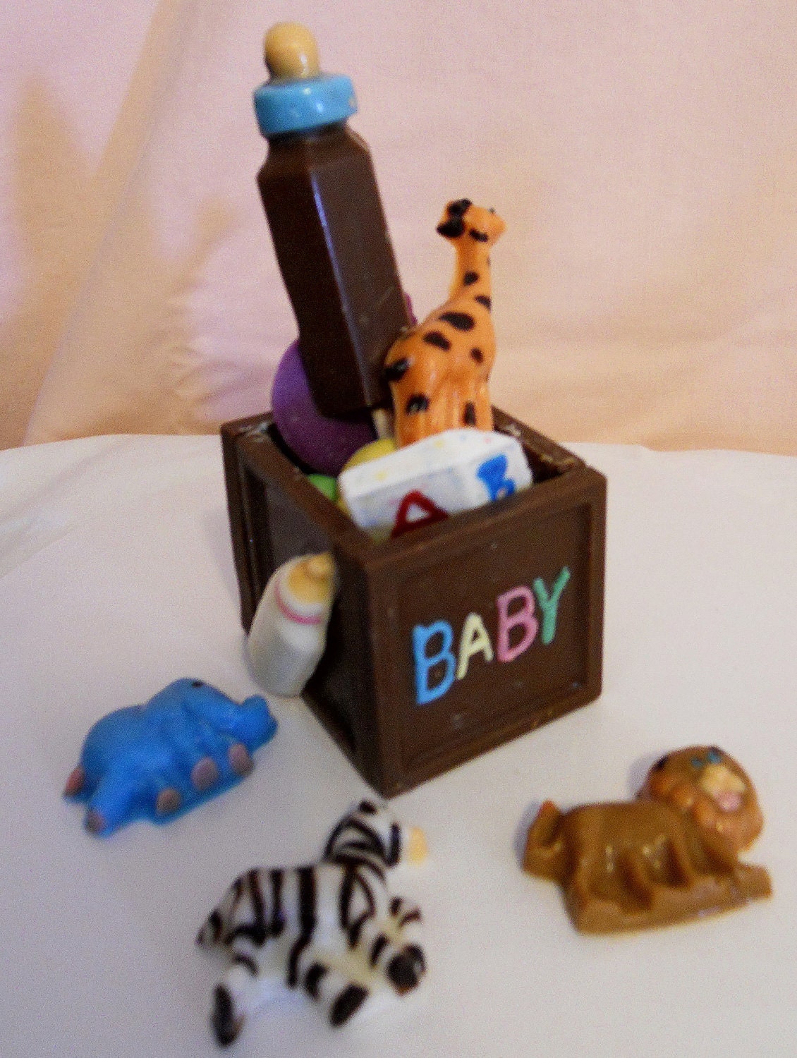 Baby shower party gifts Chocolate Baby Box Party Favor or Table Display