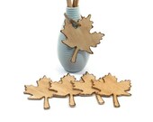 Wedding tags. Wood Burned Maple leaf tags.  Great for DIY Brides.