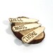 Garden Stakes or Herb Markers.  Set of three wood burned stakes.