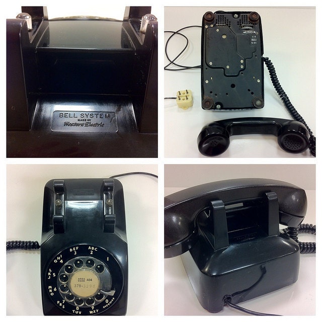 Black Rotary Telephone Western Electric 1965