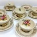 Crown Ducal Florentine Cups and Saucers Floral