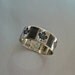 Custom Personalized Canadian flag etched ring Sterling silver band Canada Maple Leaf