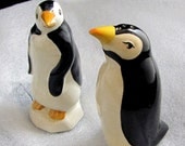 REDUCED: Penguins - Carltonware Pepper Pot and Friend... Mismatched Figurines from the Art Deco 1940s