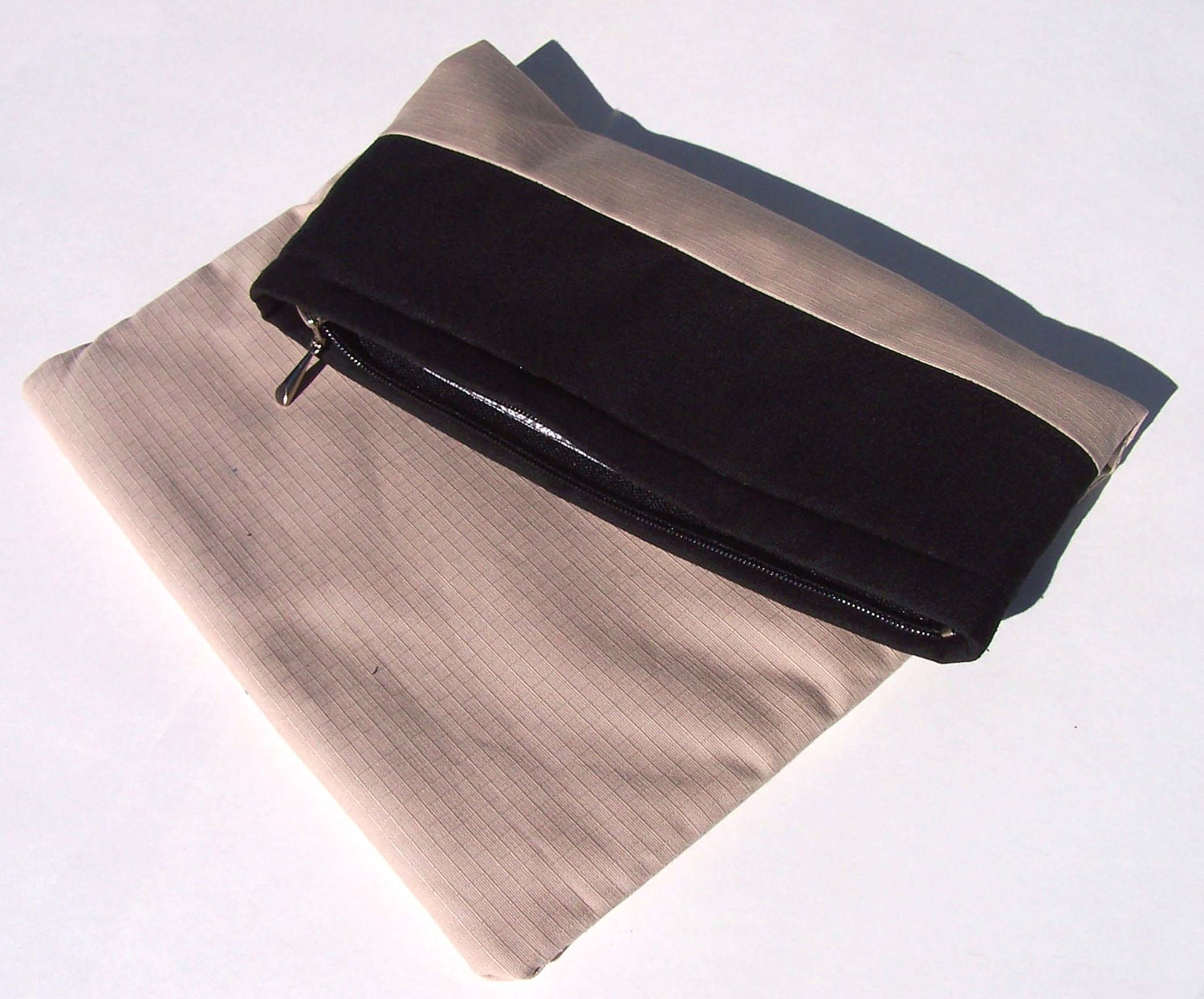 Black and TAN OVERSIZED clutch