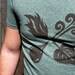 Four Elements T-Shirt - Brown Print on Heather Green Crew Neck - Men's Size S