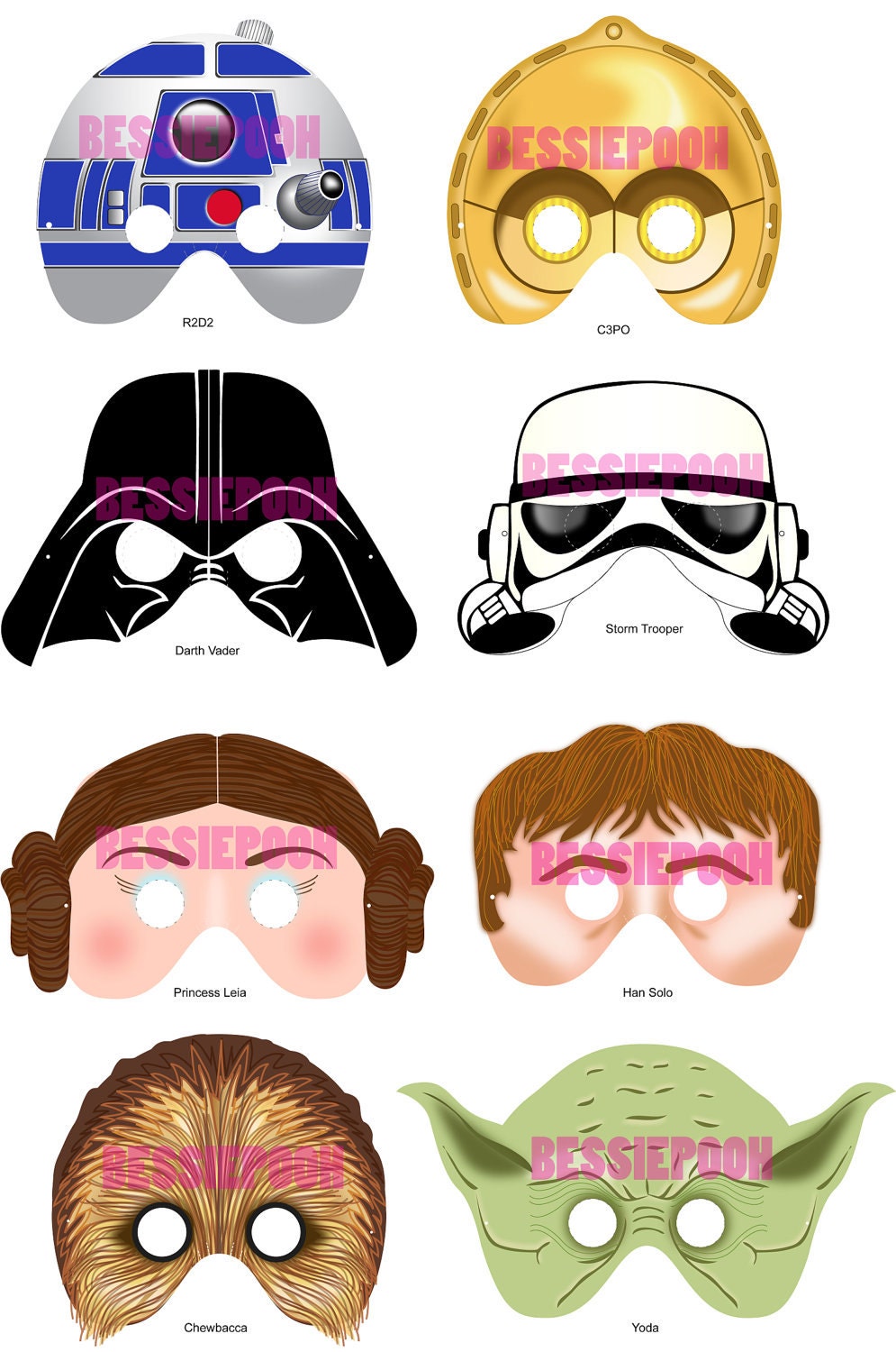 STAR WARS PARTY Masks. Ready to wear. Qty 20