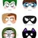 6 SUPERHERO MASKS printable .pdf files. Choose SIX mask designs. Craft Project.