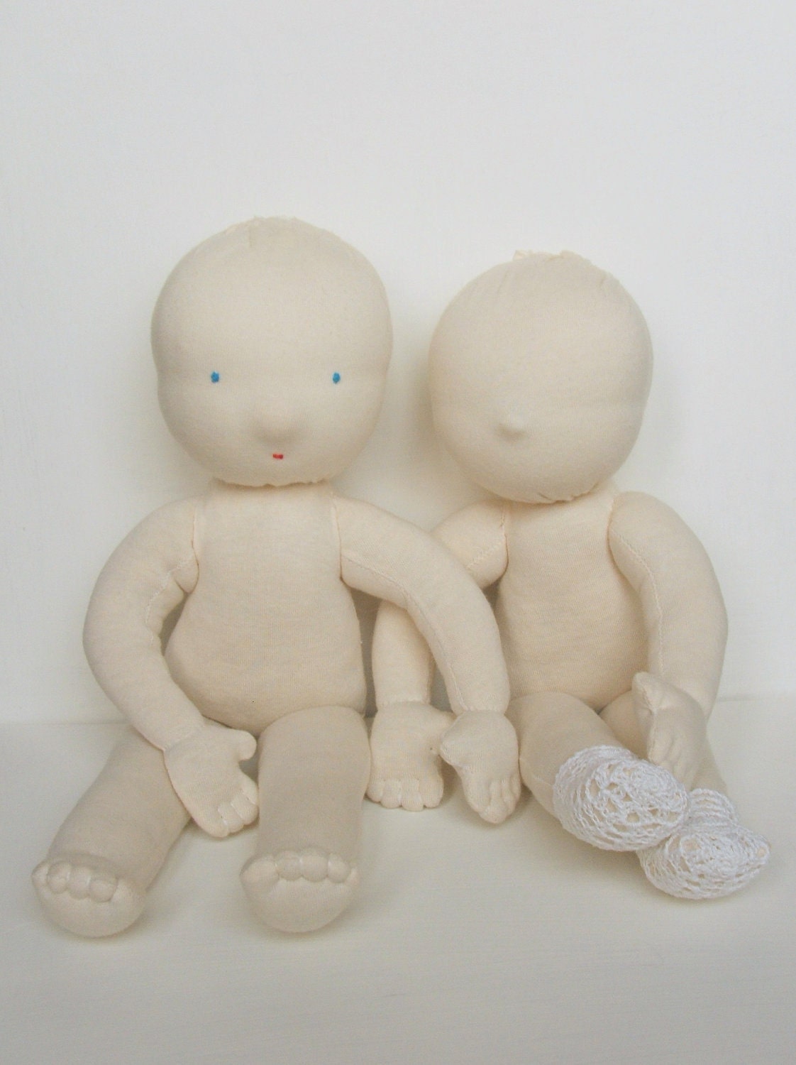 Waldorf doll 15" BLANK without hair and face - Ready-to-Finish- Filled Doll Body - Make your own Waldorf doll - pure natural organic