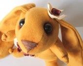 mustard cloth bunny rabbit - FREE shipping Etsy