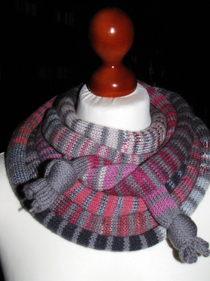 FREE SHIPPING, Summer Sale, The Grey/Pink SSScarf (the SSSnake SSSleeping Bag), OOAK, Ready to Ship,