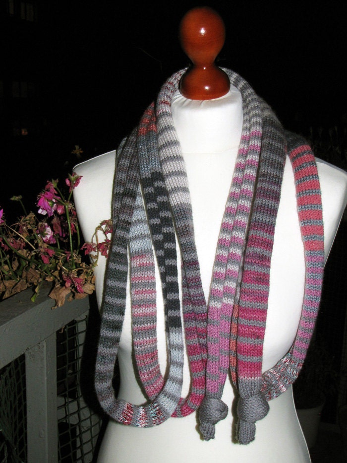 FREE SHIPPING, Summer Sale, The Grey/Pink SSScarf (the SSSnake SSSleeping Bag), OOAK, Ready to Ship,