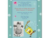 SpongeBob SquarePants Birthday Invitation - Modern