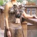 Alligator Head Bustier with Nutria Fur Panels