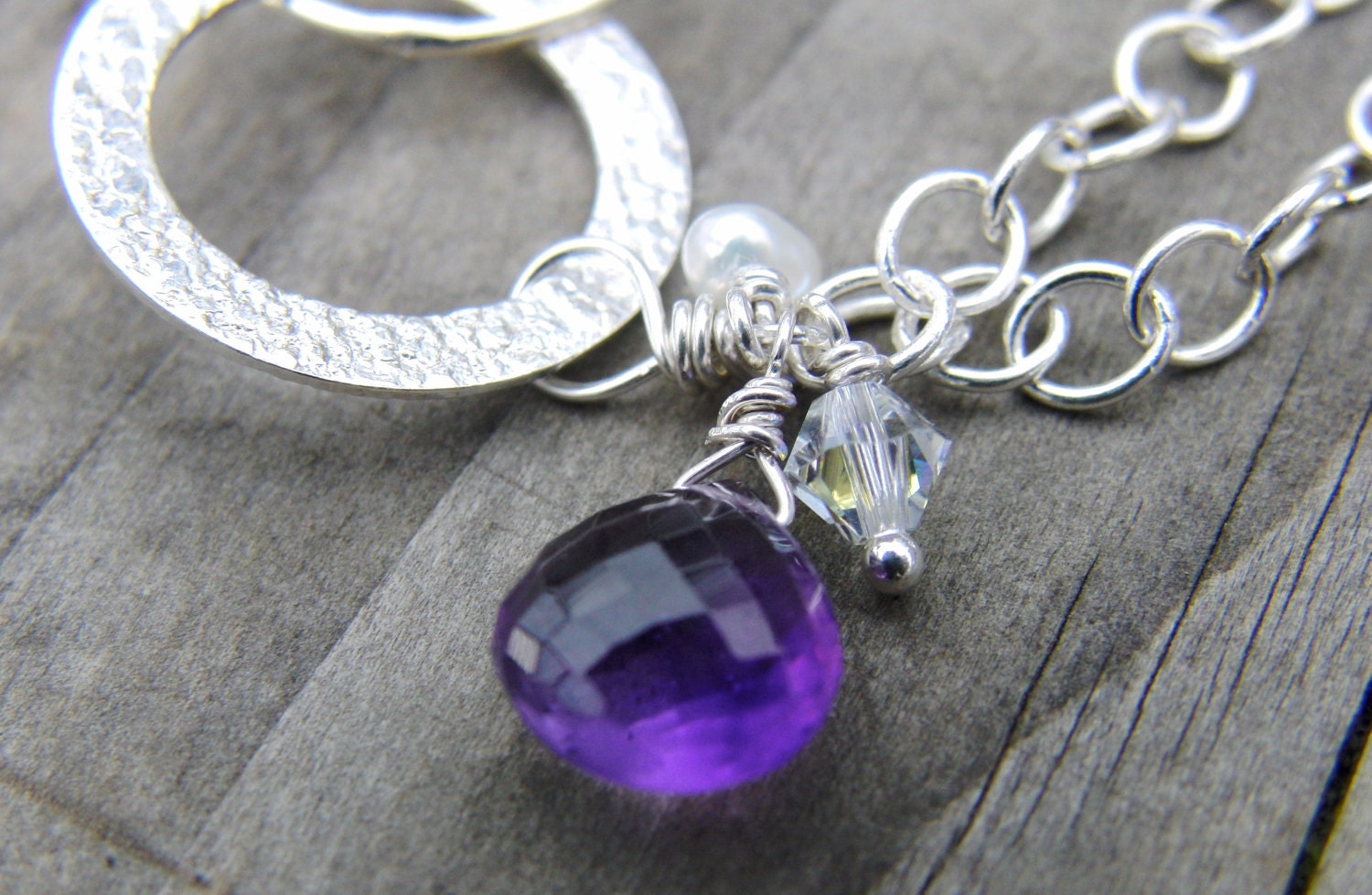 Sterling Silver Bracelet: Amethyst Jewelry