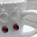 Garnet Jewellery: Garnet and Sterling Silver Earrings