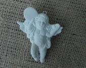 Cherub Angel White Shabby Chic French Country Cottage Country Farmhouse Home Decor Birthday Gift Decoration